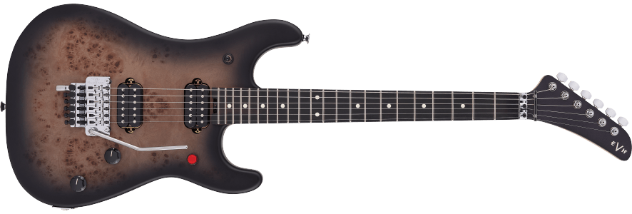 EVH 5150 SERIES DELUXE POPLAR BURL, EBONY FINGERBOARD, BLACK BURST 5108002557