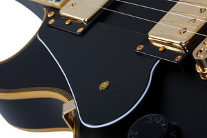 Schecter Solo II Custom Left-Handed Electric Guitar, Aged Black Satin 662-SHC