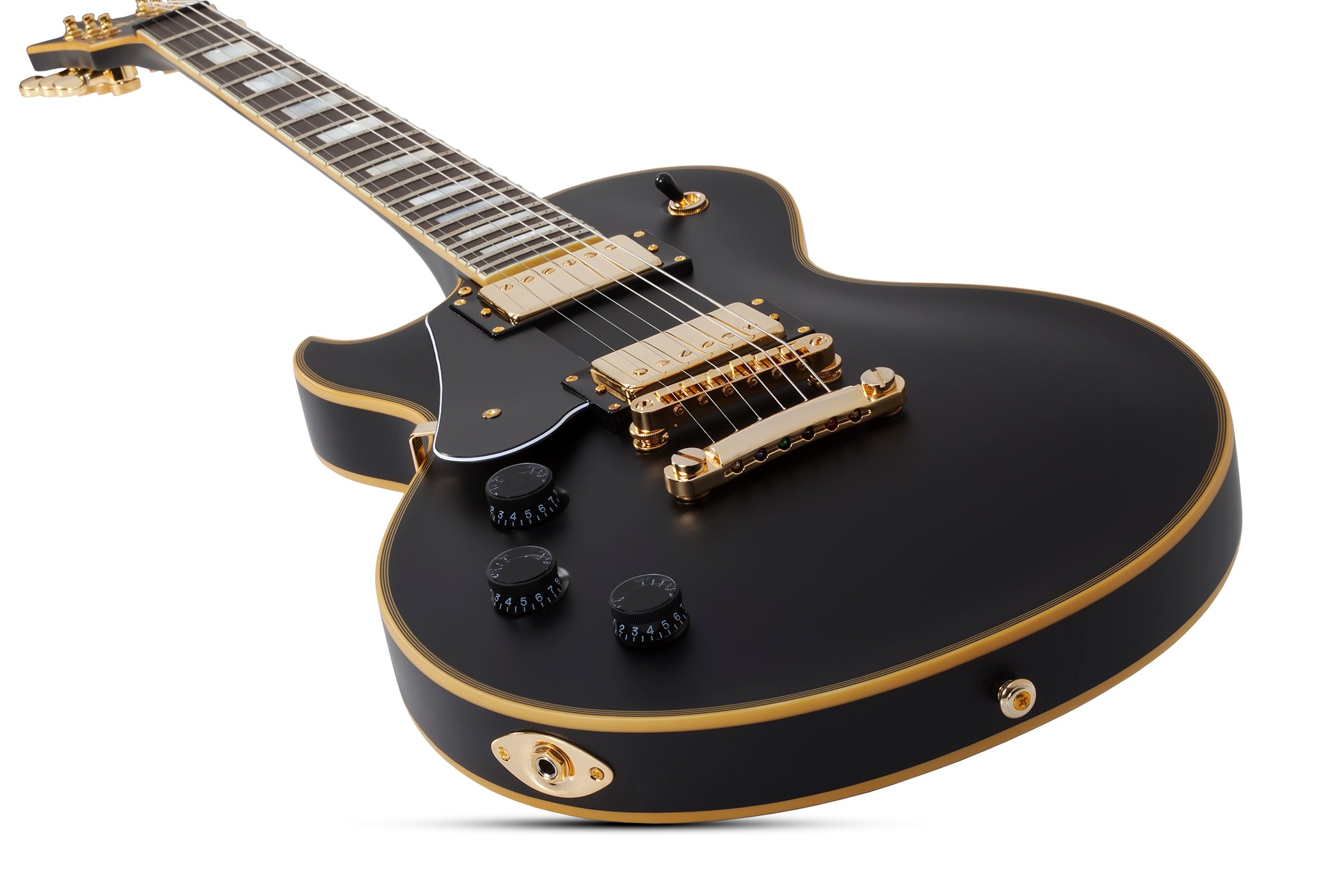 Schecter Solo II Custom Left-Handed Electric Guitar, Aged Black