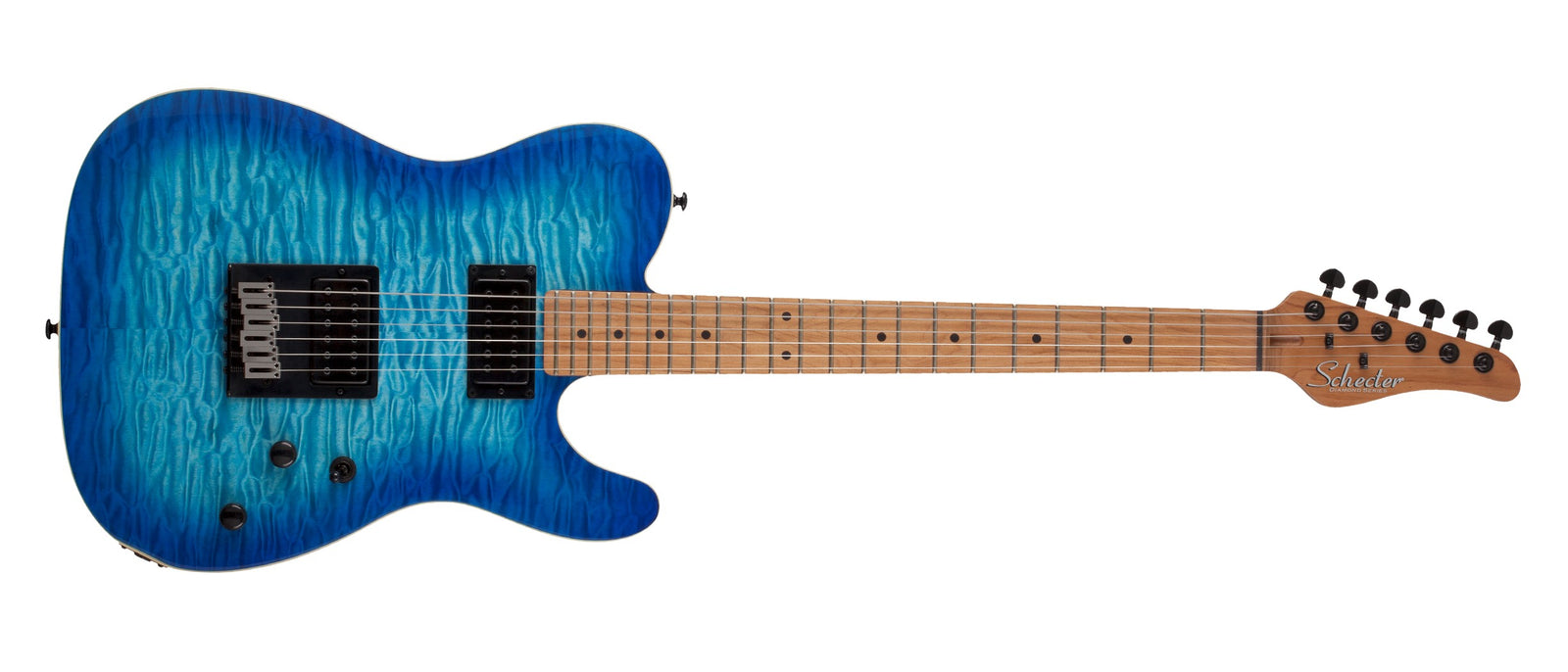 Schecter PT PRO Maple Fretboard Electric Guitar Trans Blue Burst 864-SHC - The Guitar World