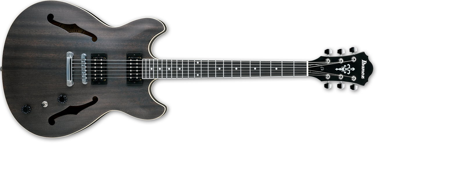 Ibanez Artcore Hollowbody Guitar IN Transparent Black Flat AS53-TKF - The Guitar World