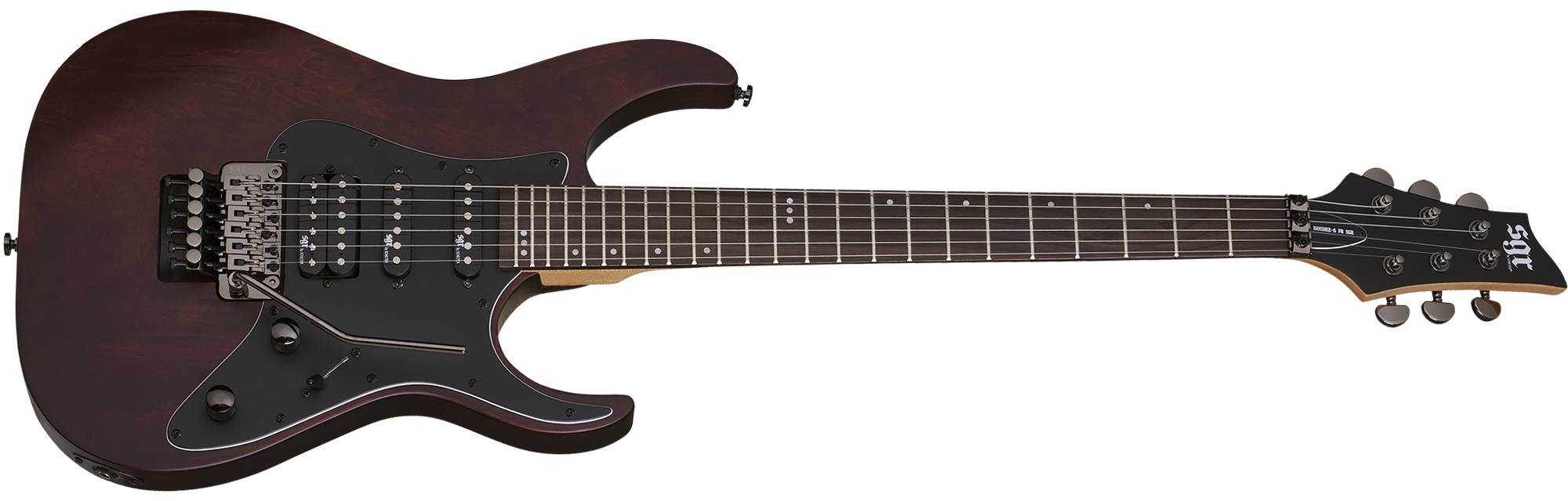 Schecter Banshee-6 FR SGR in Walnut Satin WSN SKU 3857 - The Guitar World