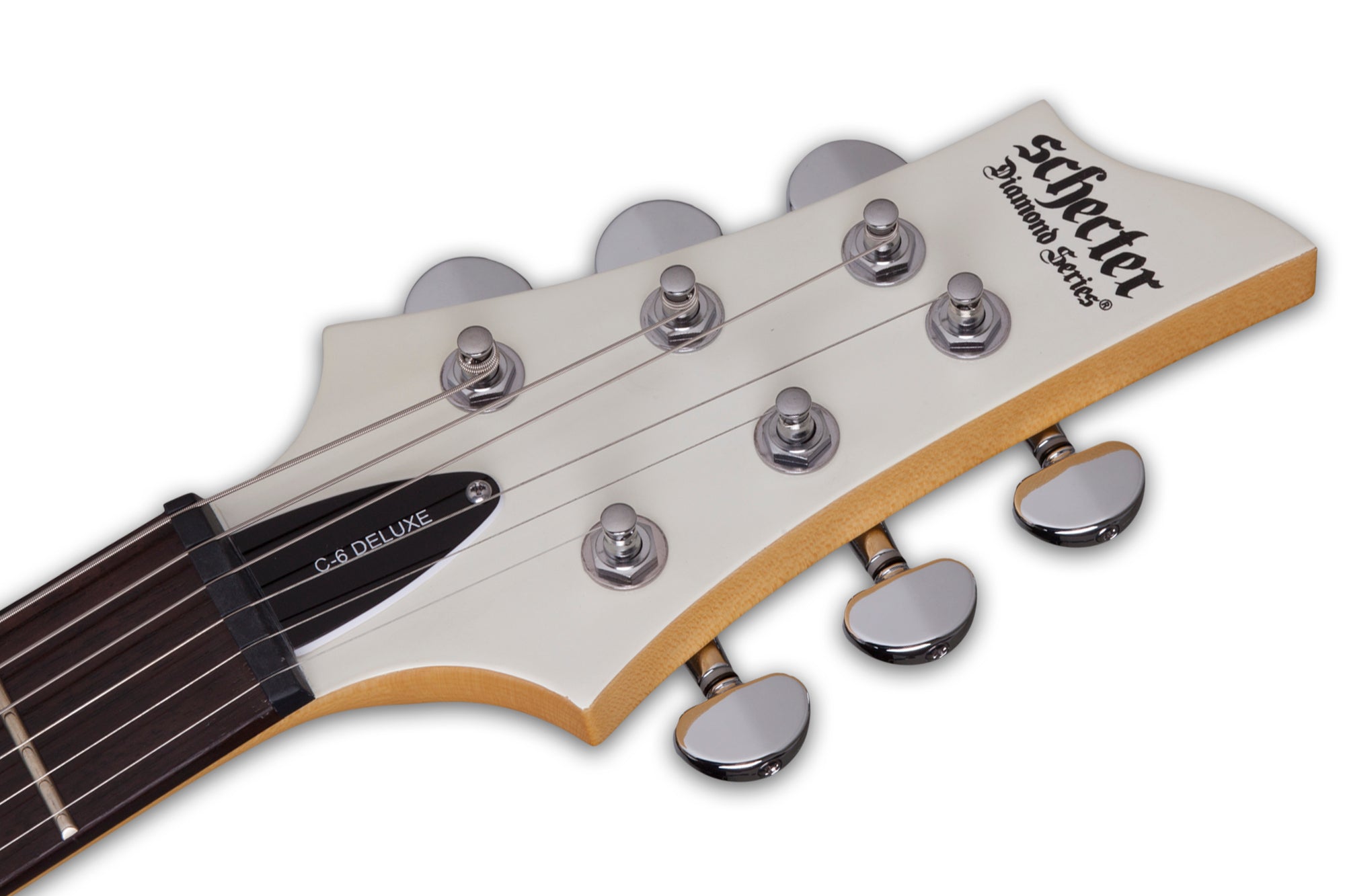 Schecter C-6 Deluxe in Satin White SWHT SKU 432 - The Guitar World