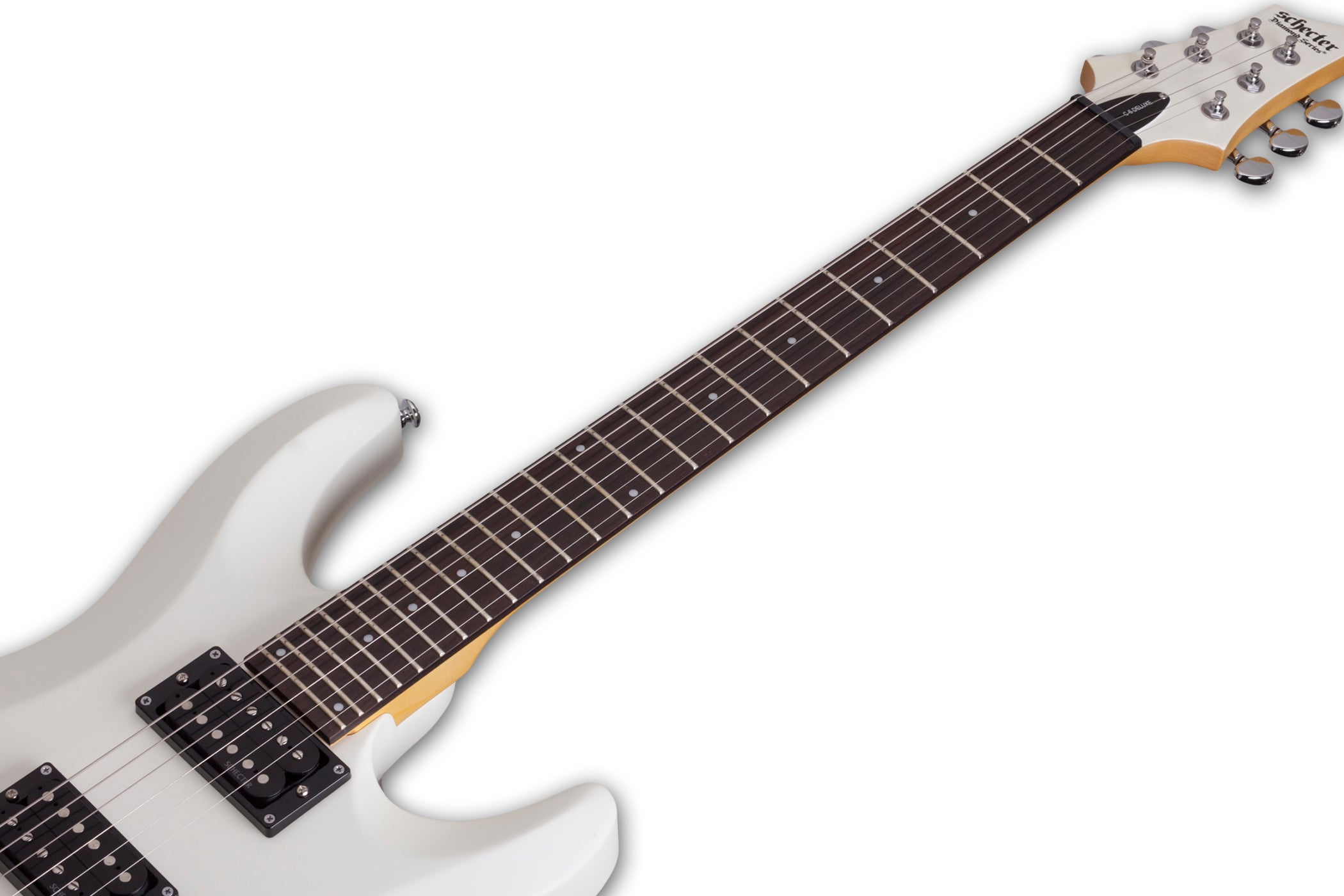 Schecter C-6 Deluxe in Satin White SWHT SKU 432 - The Guitar World