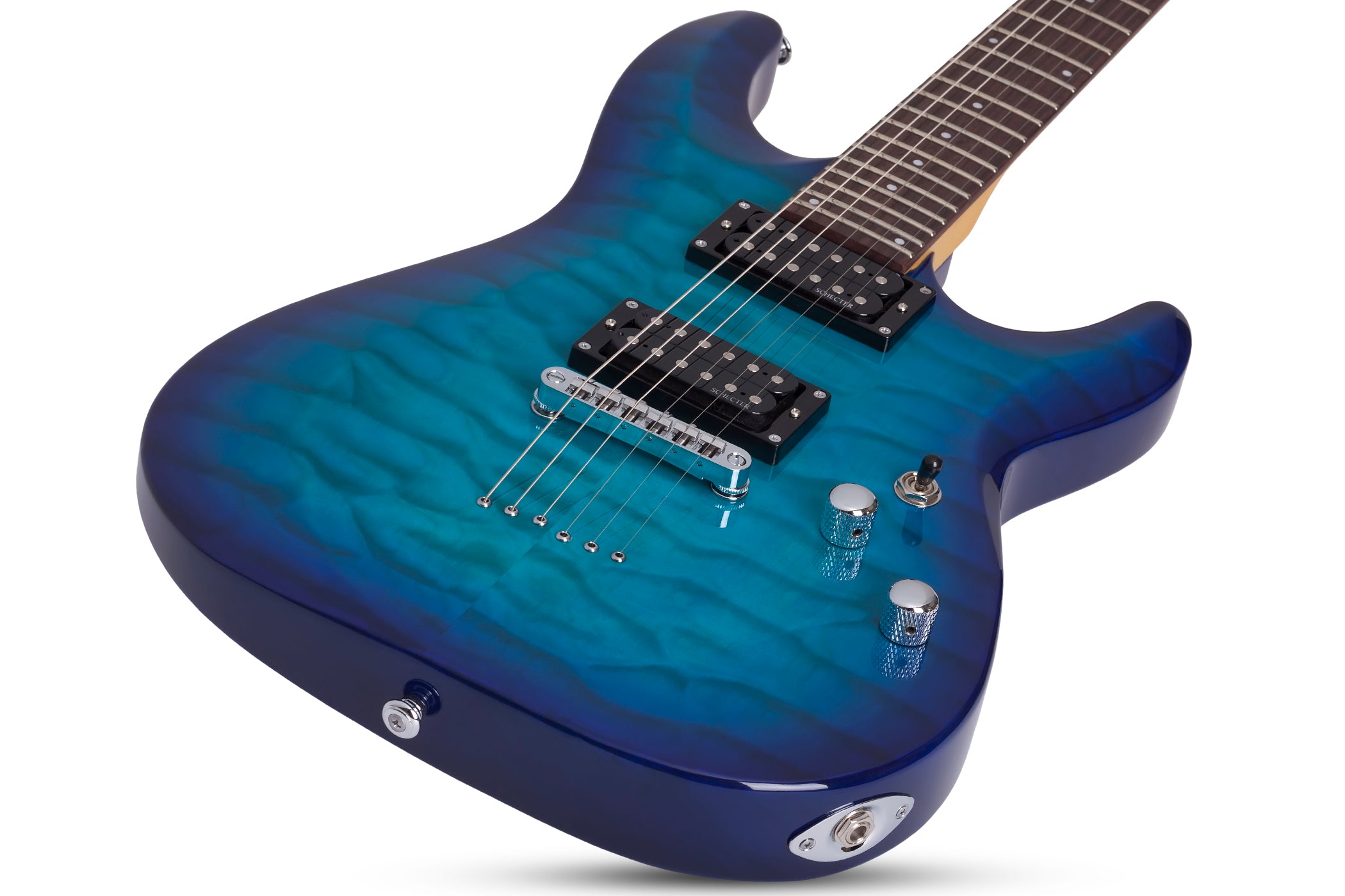 Schecter C-6 PLUS 6 String Electric Guitar OBB - Ocean Burst