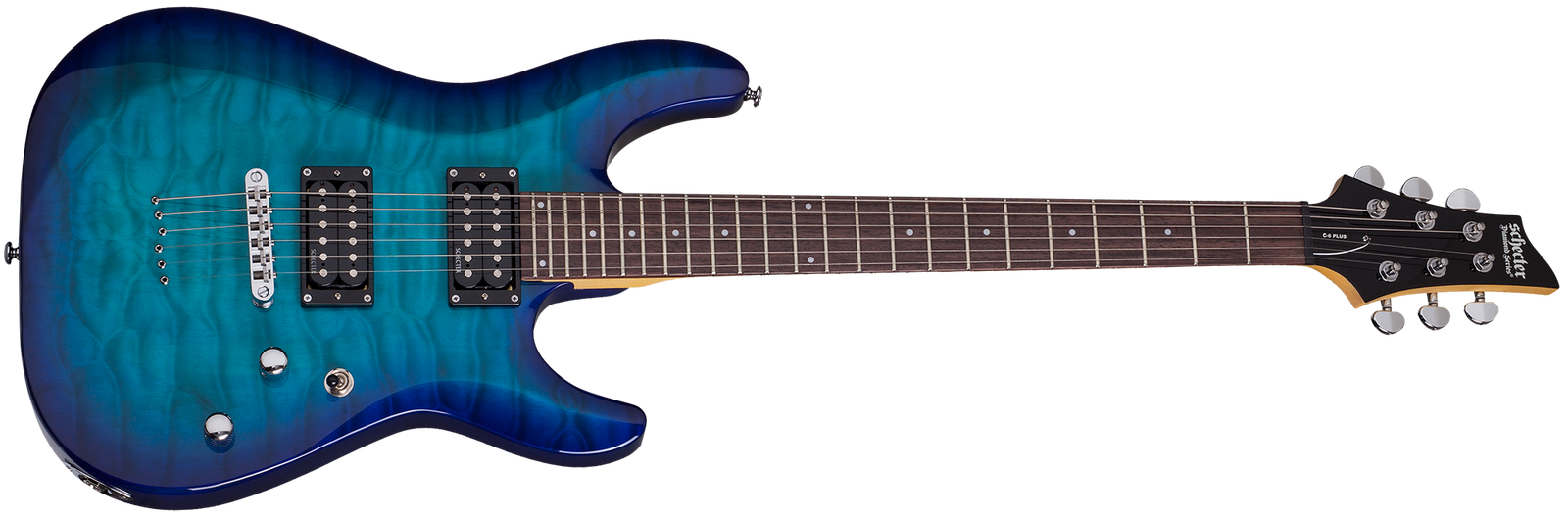 Schecter C-6 PLUS 6 String Electric Guitar OBB - Ocean Burst Blue 443-SHC - The Guitar World