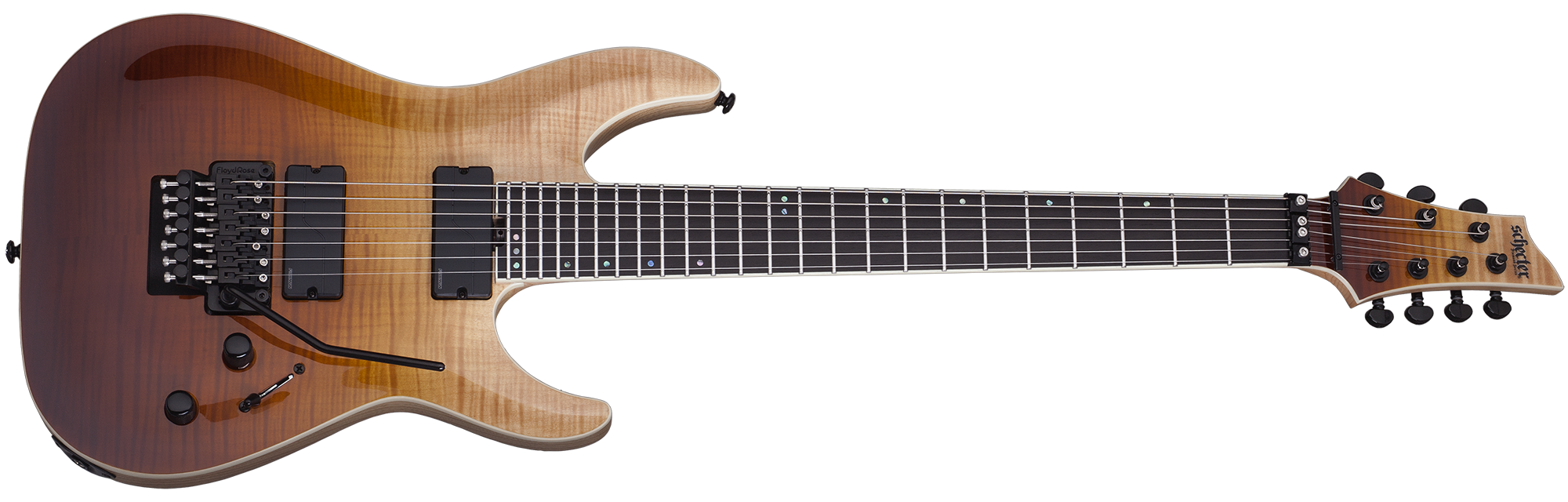 Schecter C-7 7 String FR SLS Elite with Floyd Rose - Antique Fade Burst 1356-SHC - The Guitar World