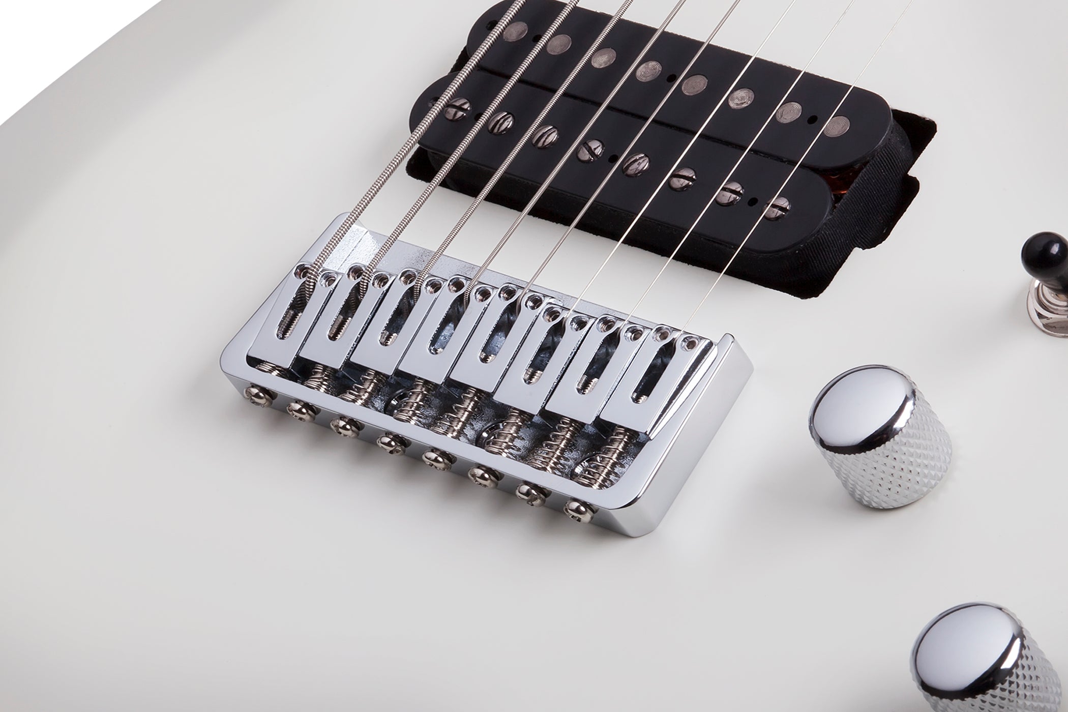 Schecter C-8 Deluxe Satin White 8 String Guitar 441-SHC - The