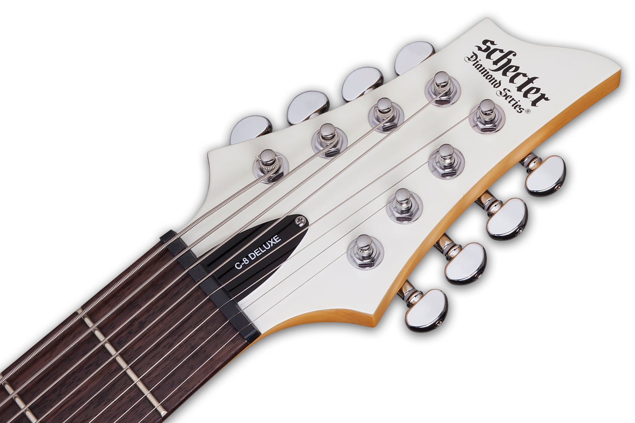 Schecter C-8 Deluxe Satin White 8 String Guitar 441-SHC - The
