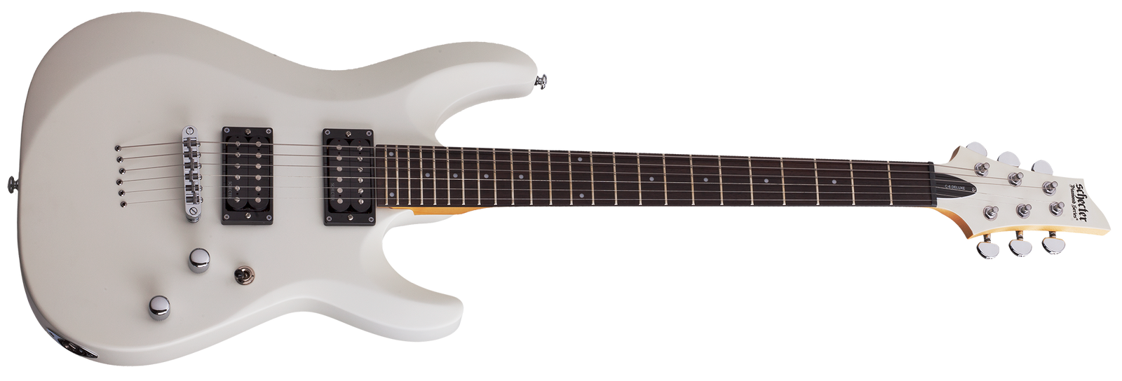 Schecter C-6 Deluxe in Satin White SWHT SKU 432 - The Guitar World