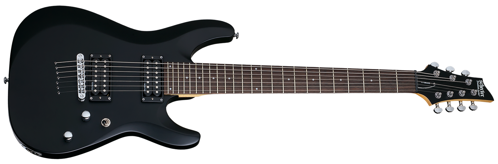 Schecter C-7 Deluxe in Satin Black SBK SKU 437 - The Guitar World