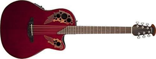 Ovation Celebrity Elite Mid-Depth Cutaway Ruby Red CE44-RR - The Guitar World