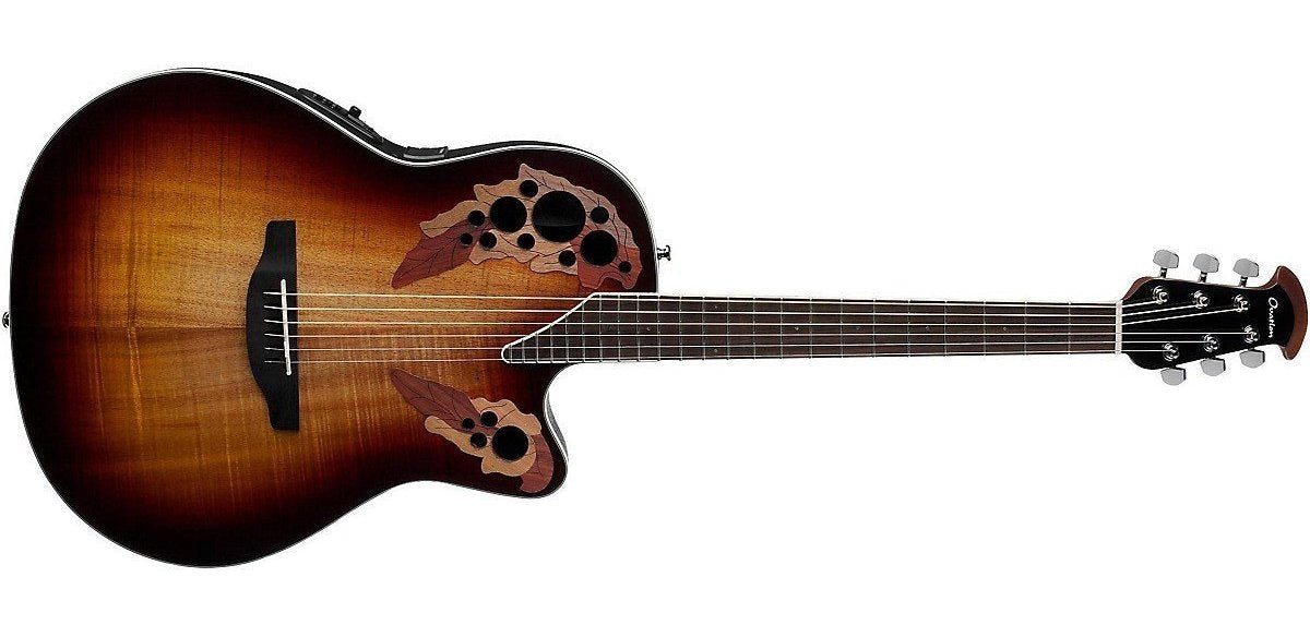 Ovation Celebrity Elite Plus Super Shallow Acoustic-Electric Guitar Koa Burst CE48P-KOAB - The Guitar World