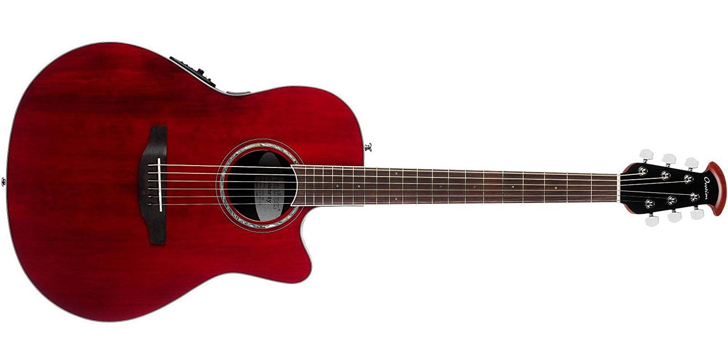 Ovation Celebrity Standard Super Shallow Acoustic-Electric Guitar Ruby Red CS28-RR - The Guitar World