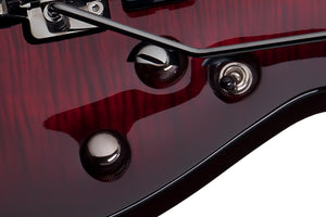 Schecter Demon-7 FR Crimson Red Burst CRB SKU 3260 - The Guitar World