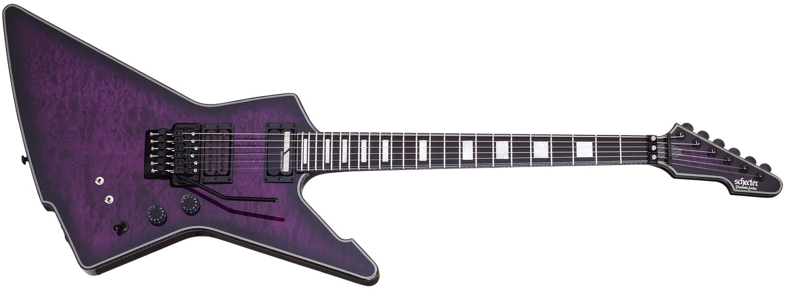 Schecter E-1 FR S Special Edition Trans Purple Burst TPB SKU 3071 - The Guitar World