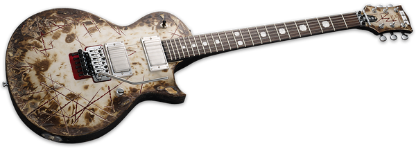 ESP Richard Z Signature Series Electric Guitar With Distressed Burnt Finish  ERZKII