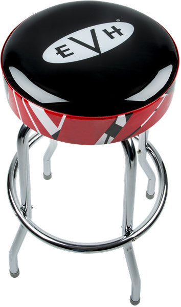 EVH  BARSTOOL 30 Inch RED, BLACK, WHITE STRIPES