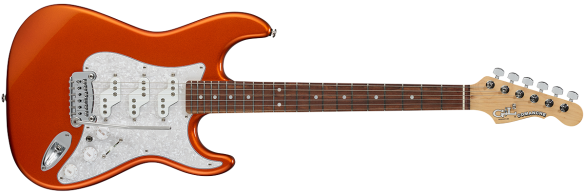 G L FULLERTON DELUXE COMANCHE Electric Guitar in Tangerine Metallic
