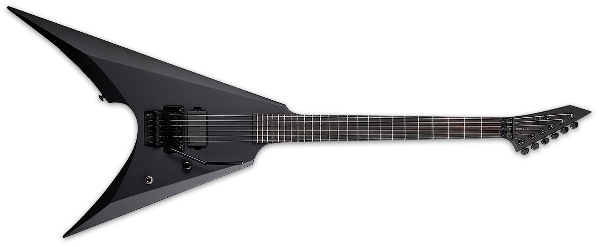 ESP LTD Arrow Black Metal Floyd Rose Electric Guitar, Black Satin LARROWBKMBLKS - The Guitar World