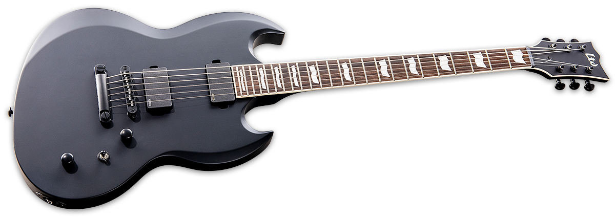 ESP LTD Viper-400 Baritone Black Satin LVIPER400BBLKS - The Guitar