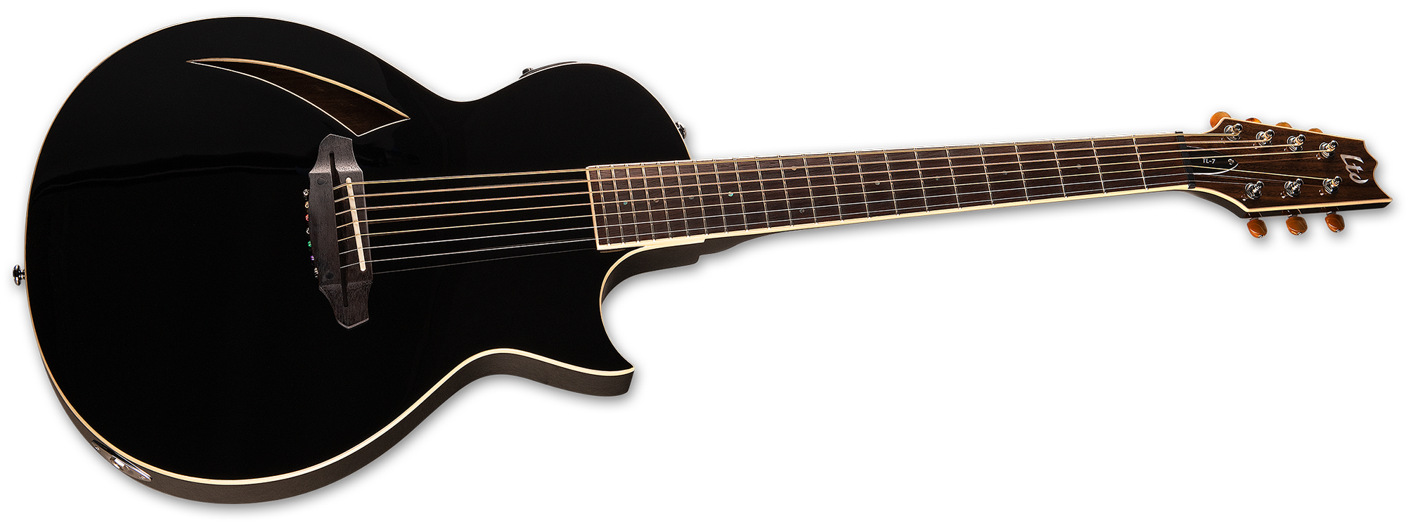 ESP LTD TL 7 7 String Acoustic Electric Guitar LTL7BLK The
