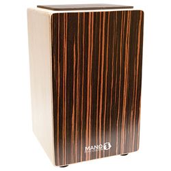 Mano Percussion Ebony Stripes Cajon with Foam Seat Pad MP-CAJ100-ES - The Guitar World