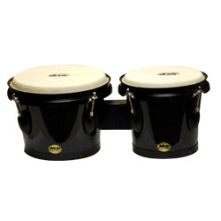 Mano Percussion Tunable Wood Bongo Drums Black MP715-BK - The Guitar World