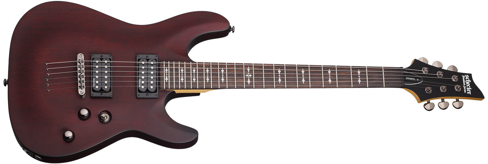 Schecter OMEN-6 String Electric Guitar - Satin Walnut 2062-SHC - The Guitar World