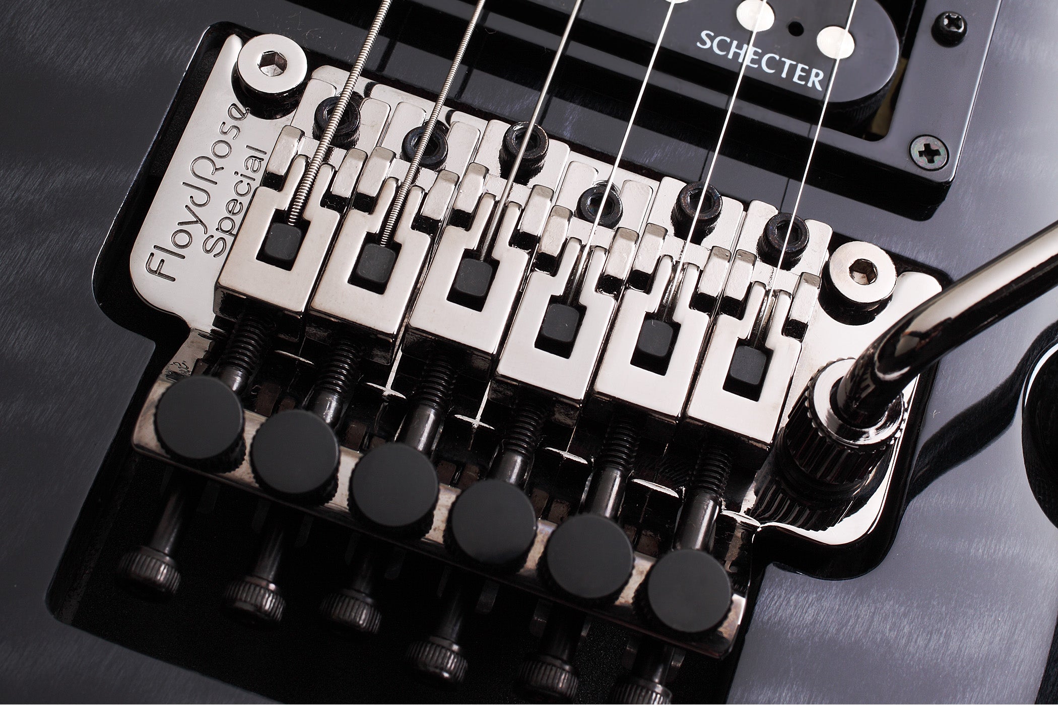 Schecter Omen Extreme-FR in See-Thru Black STBLK SKU 2027