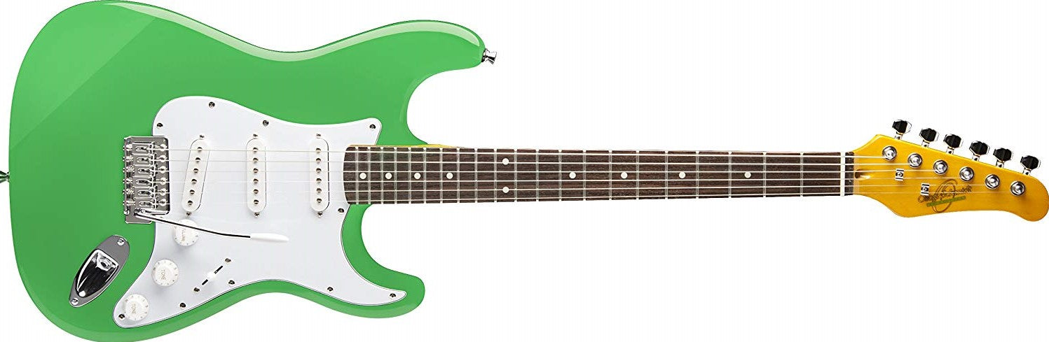 Oscar Schmidt Seafoam Green Solid Body Strat-Style Electric Guitar OS-300-SFG-A - The Guitar World