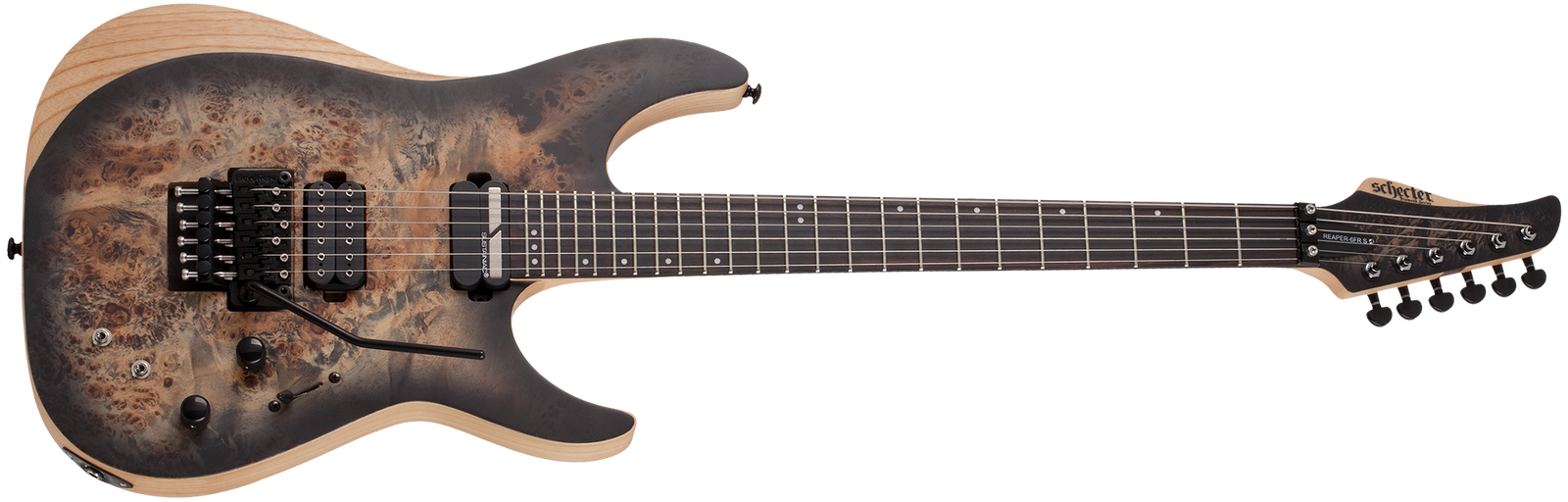 SCHECTER Reaper-6 FR S Satin Charcoal Burst SKU 1506 - The Guitar World