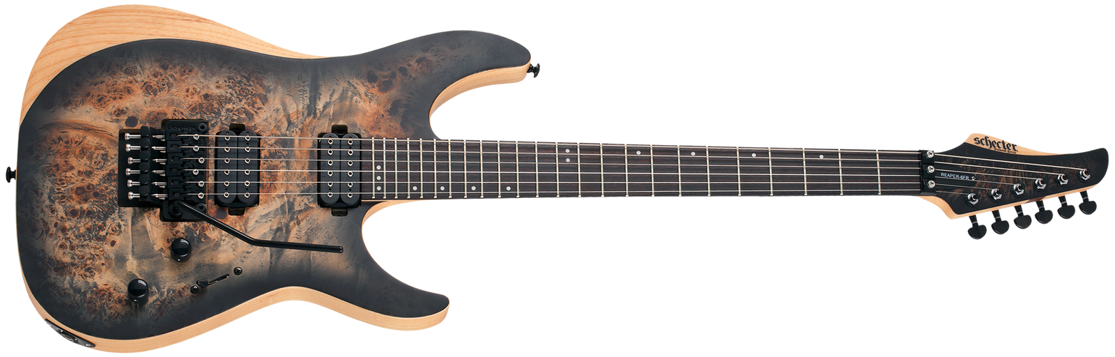 SCHECTER Reaper-6 FR Satin Charcoal Burst SCB SKU 1503 - The Guitar World