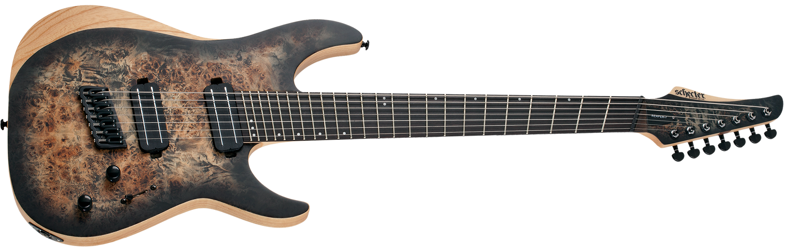 SCHECTER Reaper-7 STRING Multiscale Satin Charcoal Burst SKU 1509 - The Guitar World