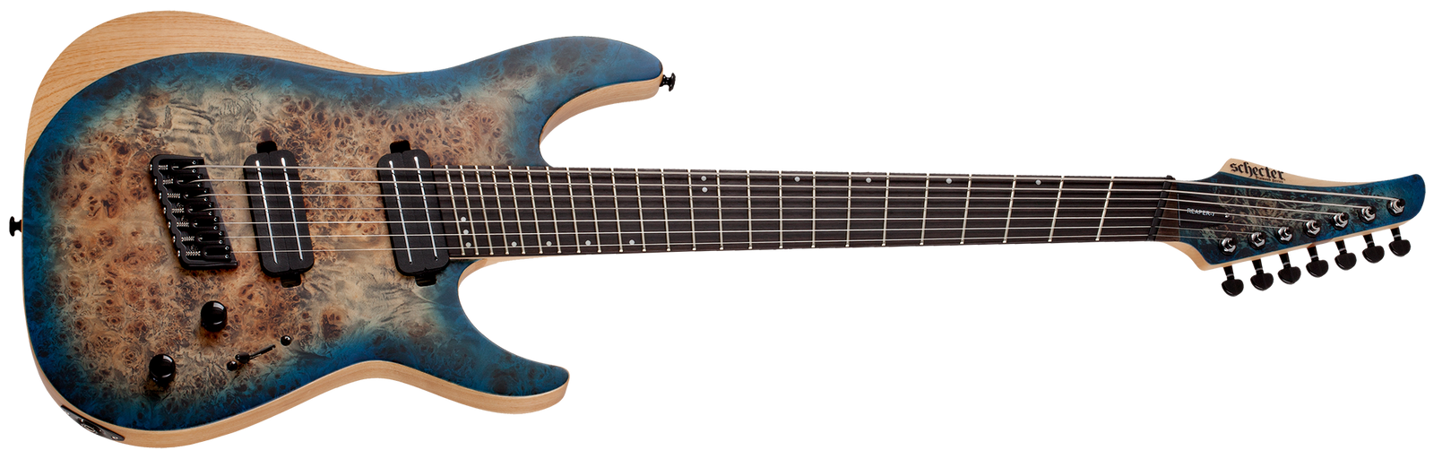 SCHECTER Reaper-7 STRING Multiscale Satin Sky Burst SKU 1510 - The Guitar World
