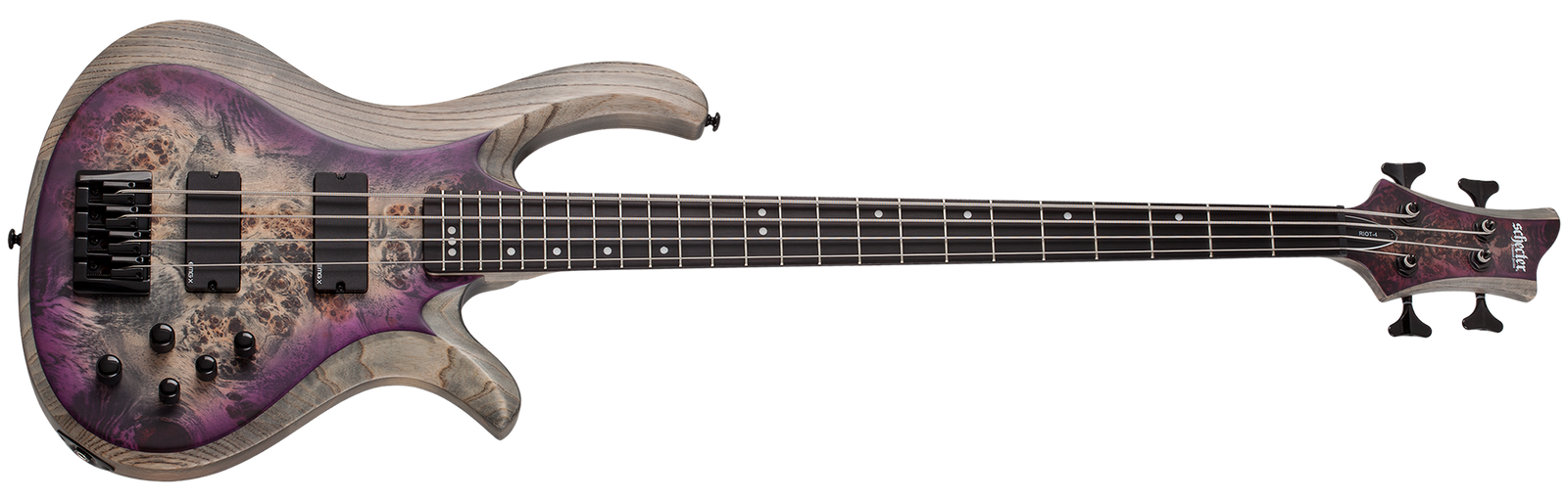 Schecter Riot-4 Electric Bass Aurora Burst 1450-SHC - The Guitar World