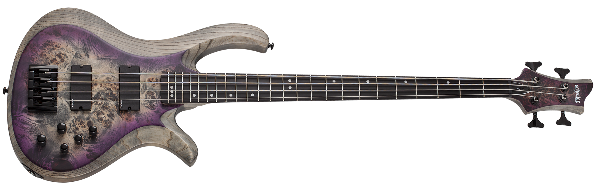 Schecter Riot-4 Electric Bass Aurora Burst 1450-SHC - The Guitar World