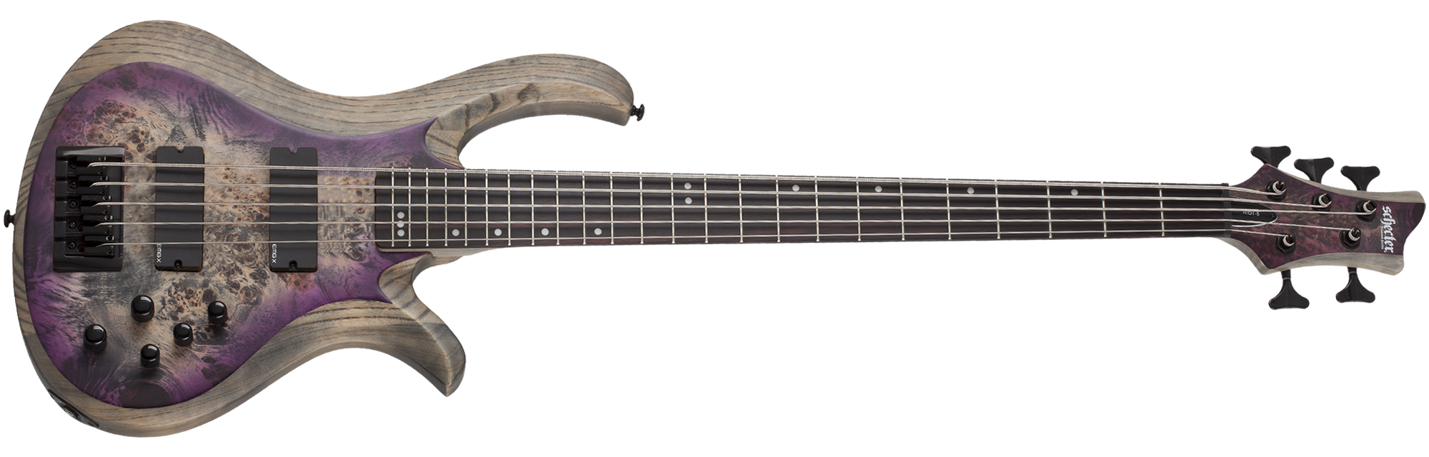 Schecter Riot-5 Electric Bass in Aurora Burst 1452-SHC - The Guitar World