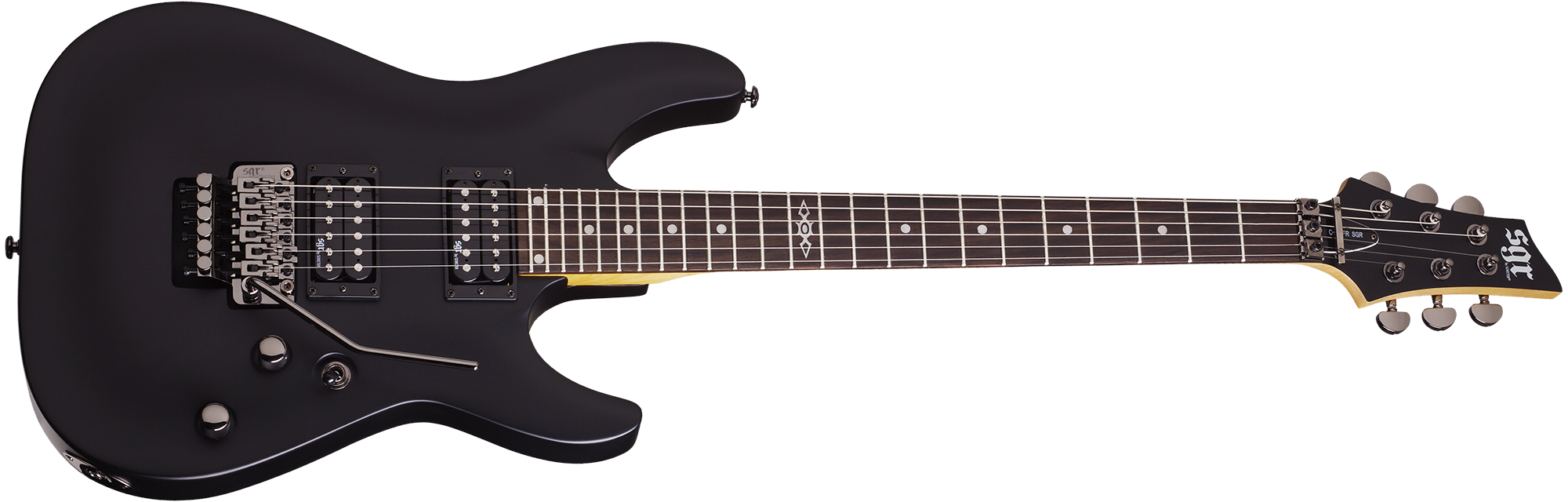 Schecter C-1 FR SGR by Schecter in Midnight Satin Black MSBK SKU 3836 - The Guitar World