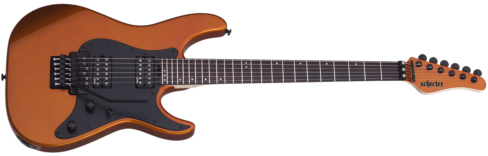 Schecter Sun Valley Super Shredder FR in Lambo Orange LOR SKU 1281 - The Guitar World