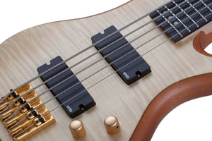 Schecter Stiletto Custom-5 Electric Bass Natural Satin 2541-SHC - The Guitar World