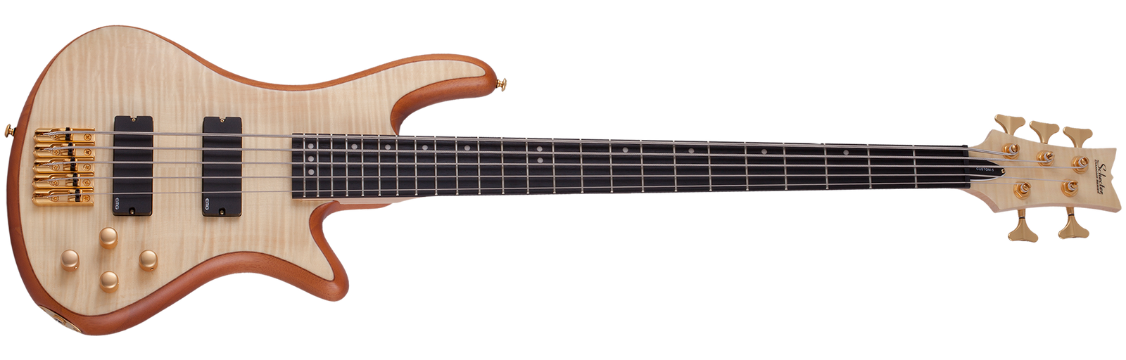 Schecter Stiletto Custom-5 Electric Bass Natural Satin 2541-SHC - The Guitar World