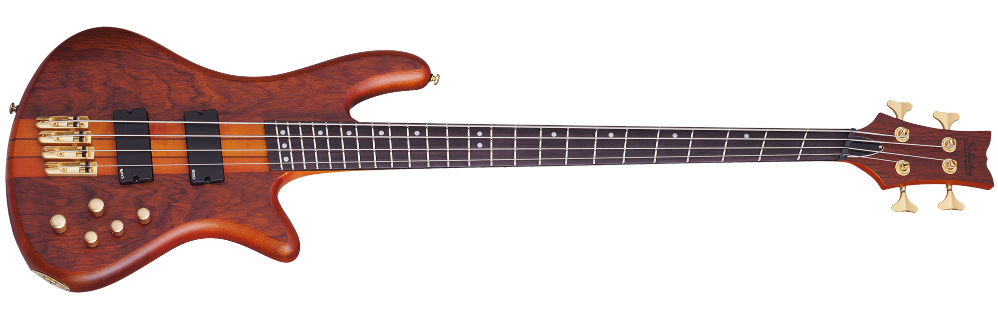 Schecter 4-String Fanned Fret Bass Guitar Honey Stain w/ Geartree Cloth and Hard Case 2793 - The Guitar World