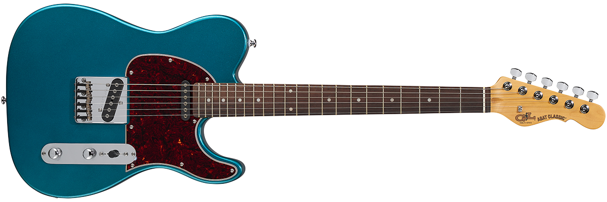 G L TRIBUTE SERIES ASAT CLASSIC IN EMERALD BLUE METALLIC TI ACL 115R63R