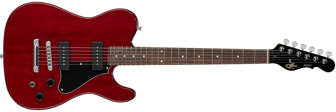 G&L Tribute ASAT JUNIOR II Electric Guitar in Trans Red