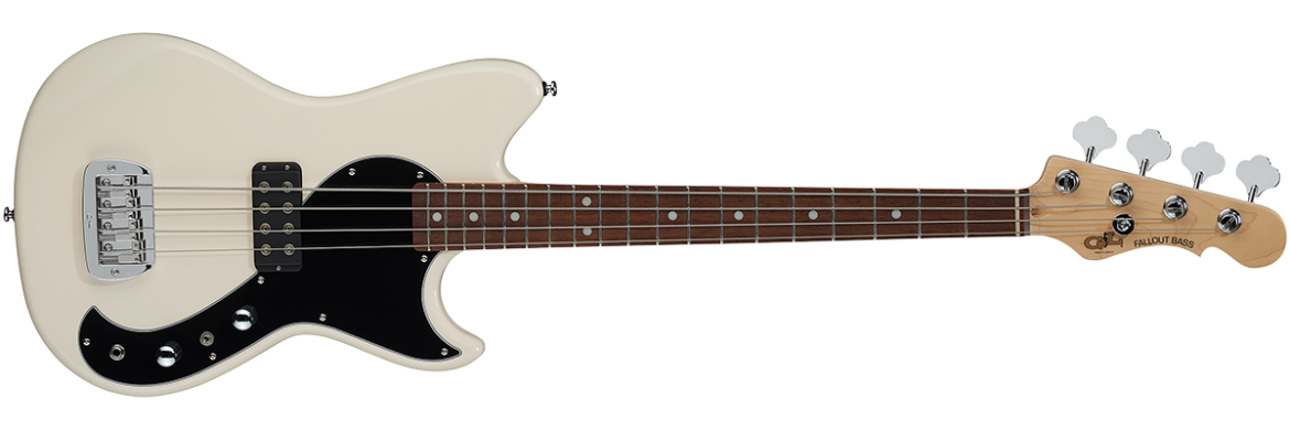 G L Tribute SHORTSCALE BASS in Olympic White