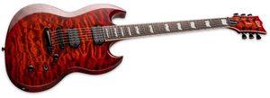Viper-1000 Electric Guitar in Tiger Eye Sunburst - LVIPER1000QMTESB