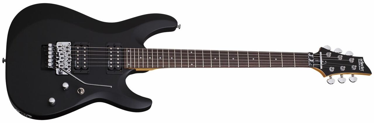 Schecter C-6 Deluxe Electric Guitar with Floyd Rose-Satin Black 434-SHC
