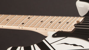 EVH Stripe Series Electric Guitar in White and Black
