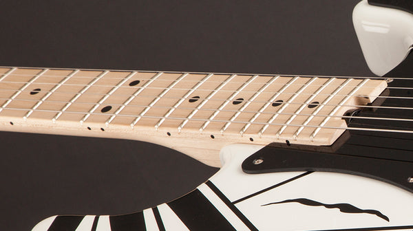 EVH Stripe Series Electric Guitar in White and Black - The Guitar